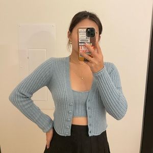 zara tank and cardigan set